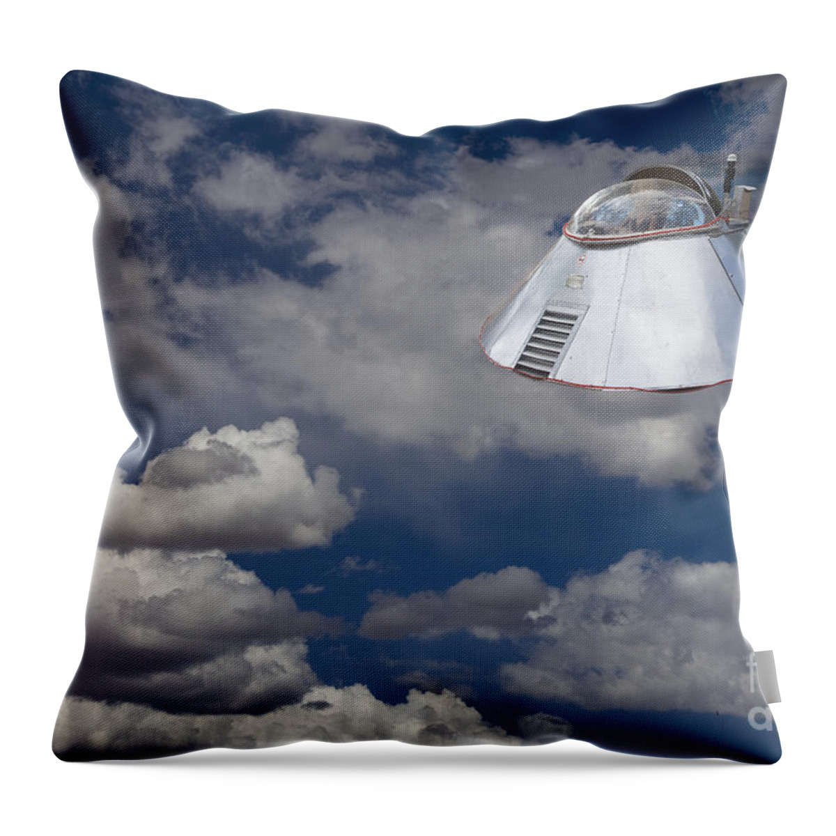 Ufo Throw Pillow featuring the photograph UFO Sighting by Tim Hightower