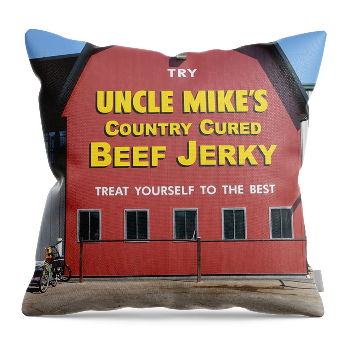 Amish Area Throw Pillow featuring the photograph Uncle Mikes Jerky by Rick Redman