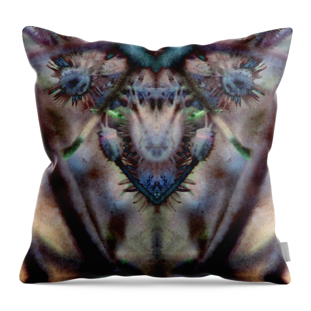 Monsters Throw Pillow featuring the digital art Under The Bed by WB Johnston