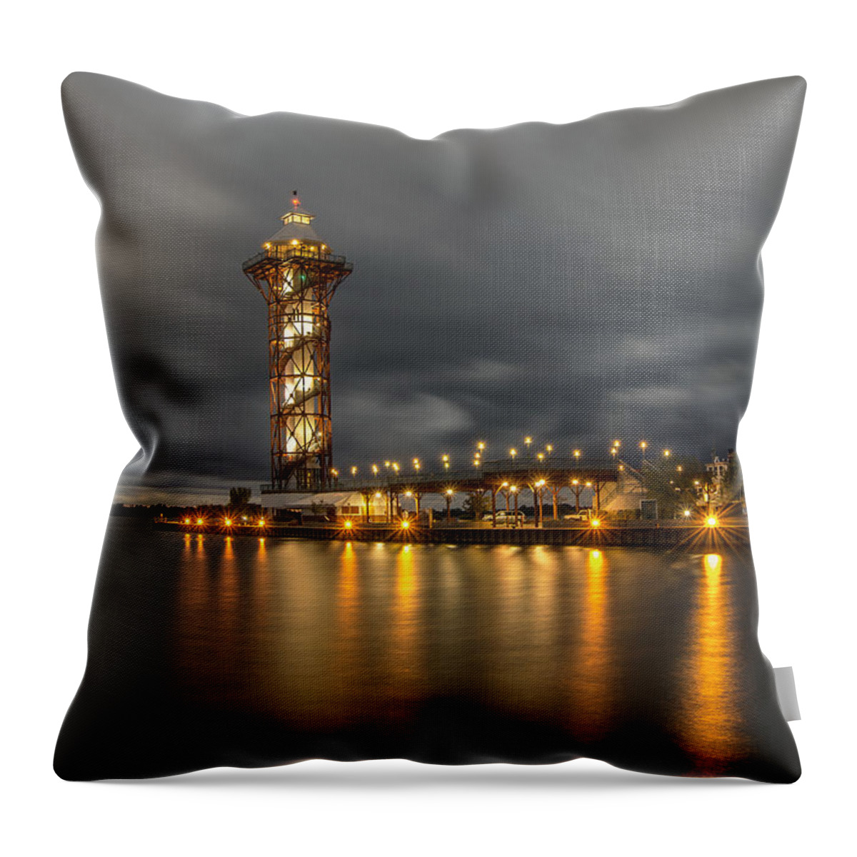 Erie Pa Throw Pillow featuring the photograph Under The Clouds by Brian Fisher