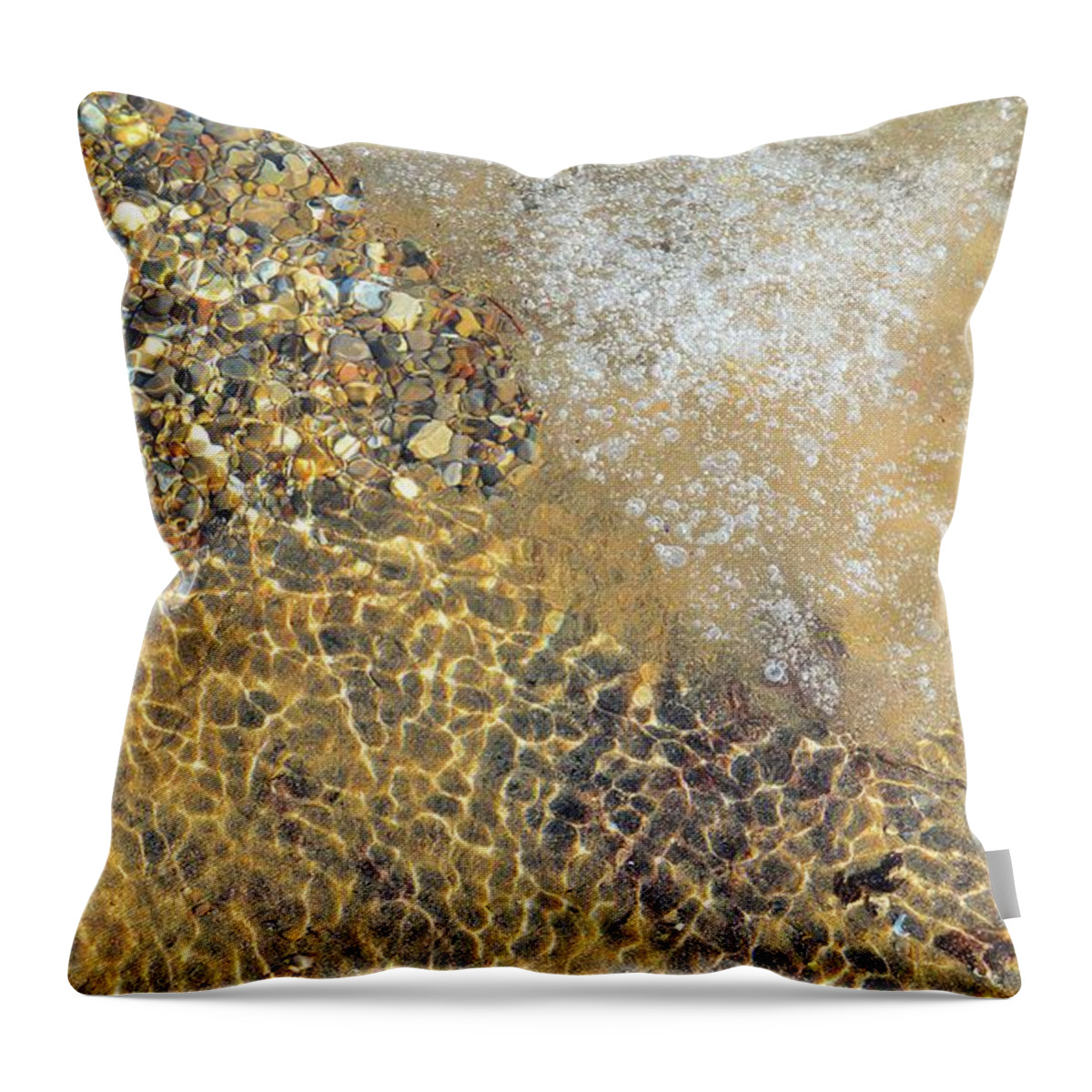 Abstract Throw Pillow featuring the digital art Under The Ice And Water Two by Lyle Crump