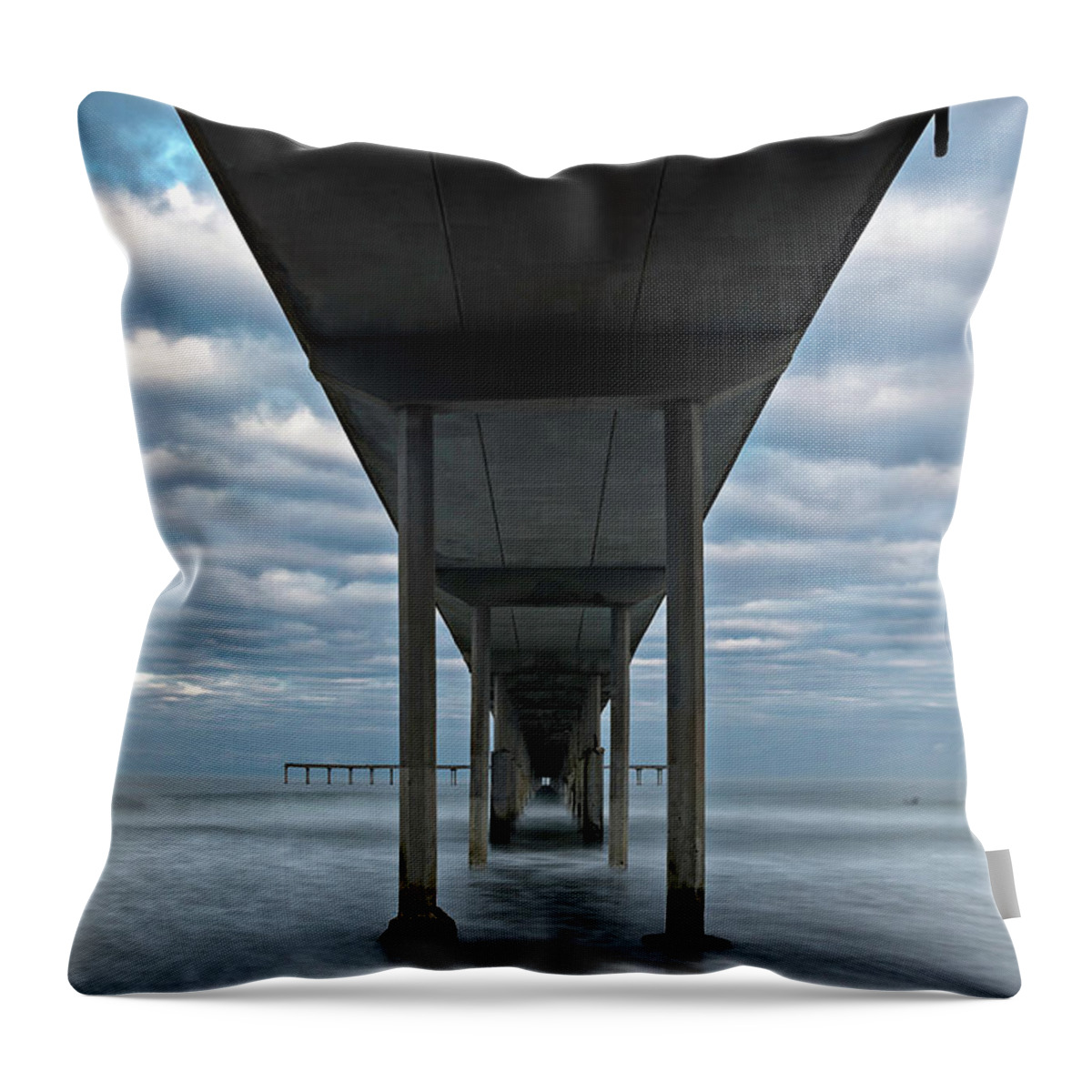 2017 Throw Pillow featuring the photograph Under the Ocean Beach Pier San Diego Early Morning by James Sage