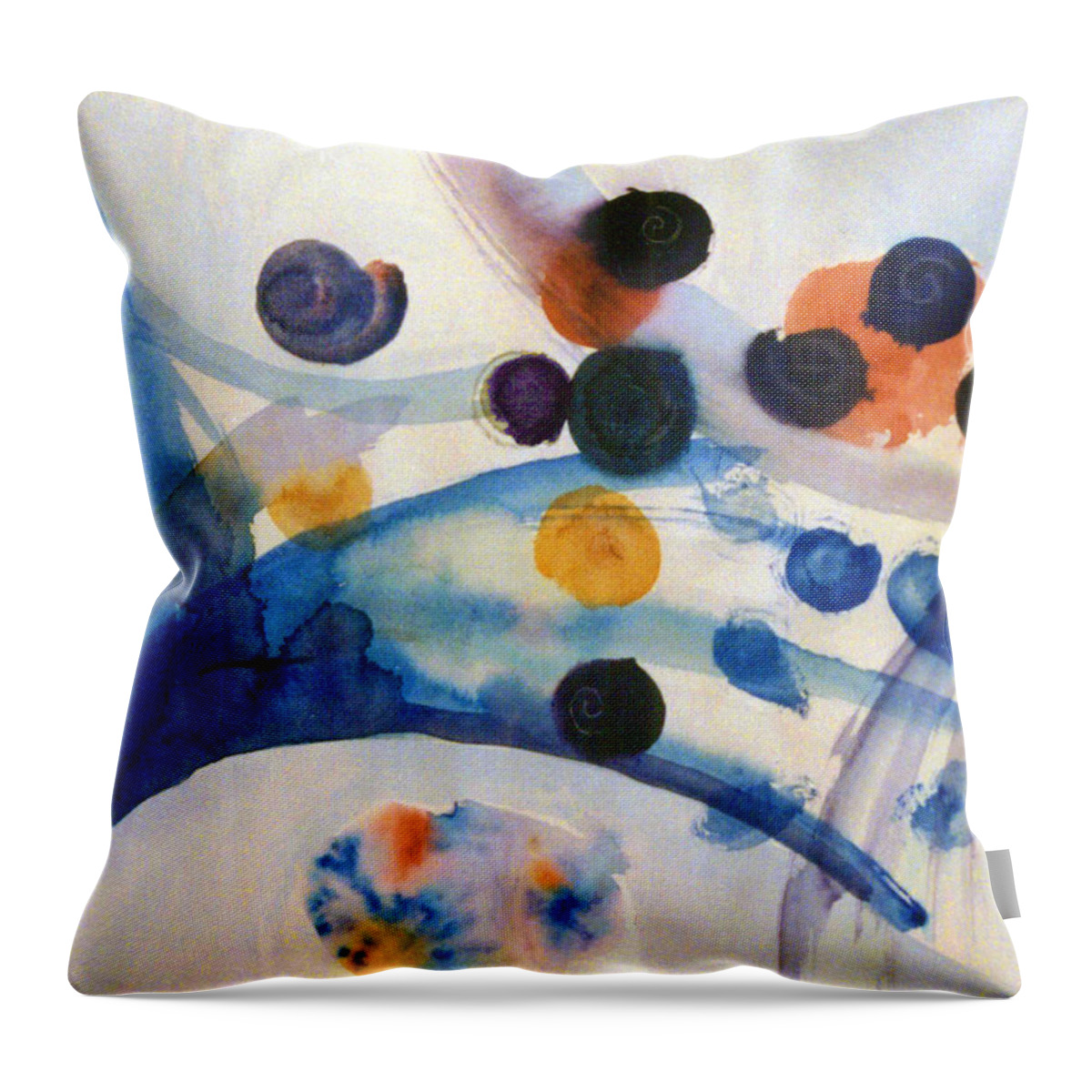 Abstract Throw Pillow featuring the painting Under the Sea by Steve Karol