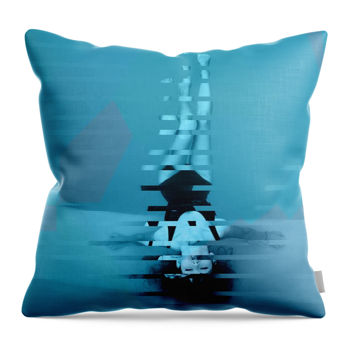 Girl Throw Pillow featuring the photograph Underwater Bliss by Feel The Glitch