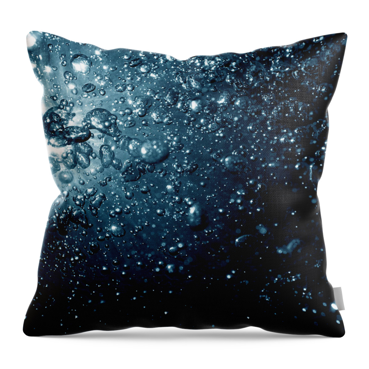 Underwater Throw Pillow featuring the photograph Underwater Bubble Pattern by Christopher Johnson