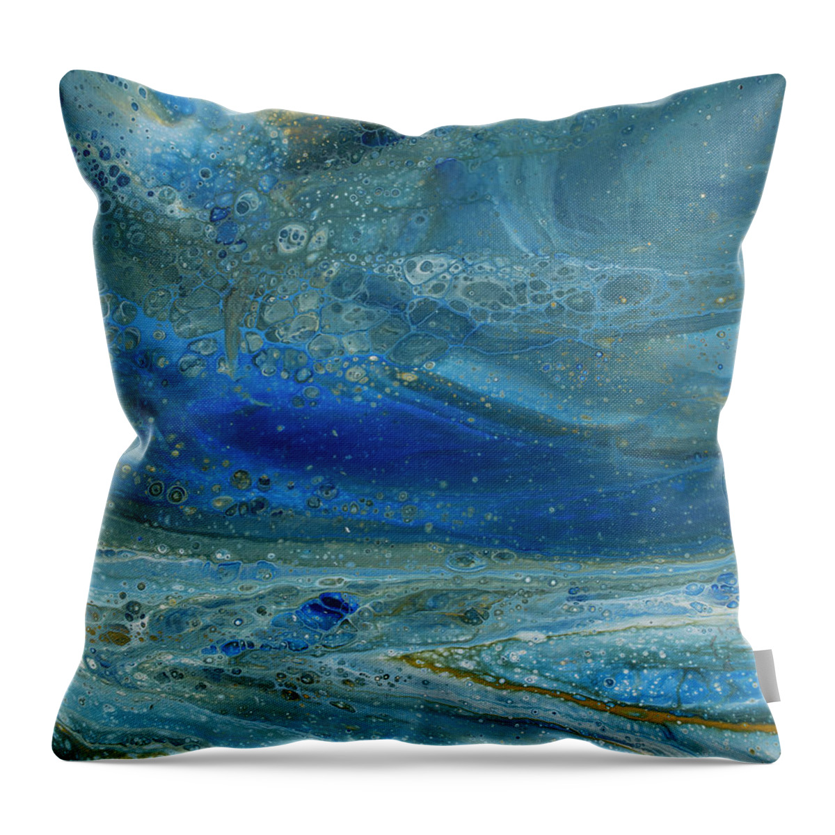 Abstract Throw Pillow featuring the painting Underworld by Darice Machel McGuire