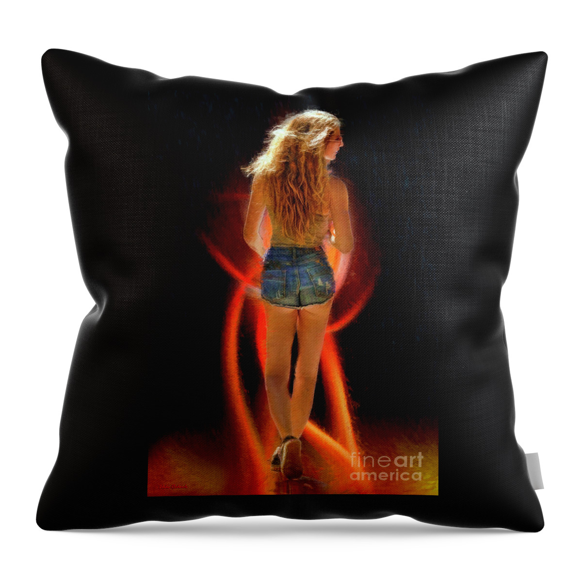 Pretty Girls Throw Pillow featuring the photograph Uninhibited by Blake Richards