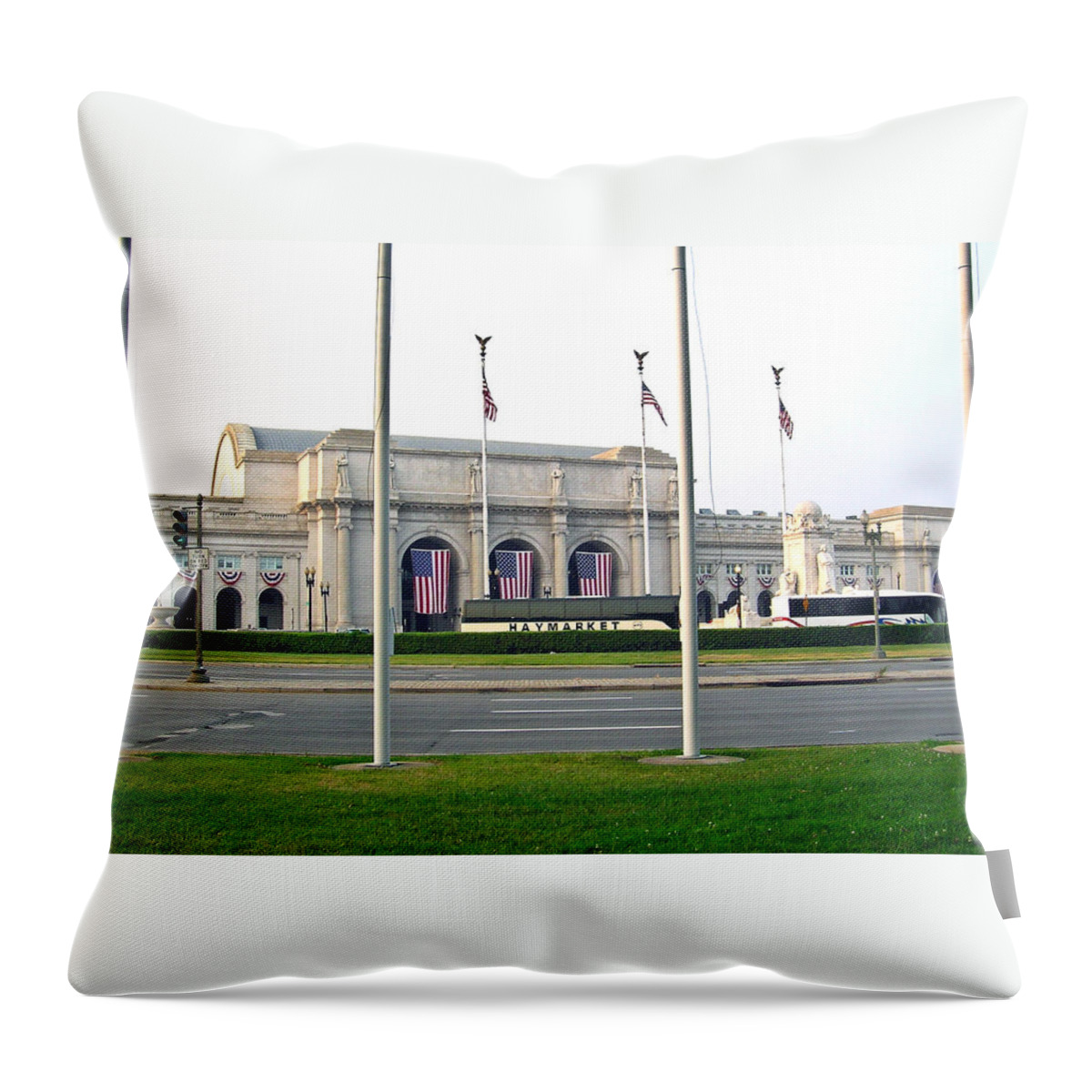 Union Throw Pillow featuring the photograph Union Station Washington DC by Douglas Barnett
