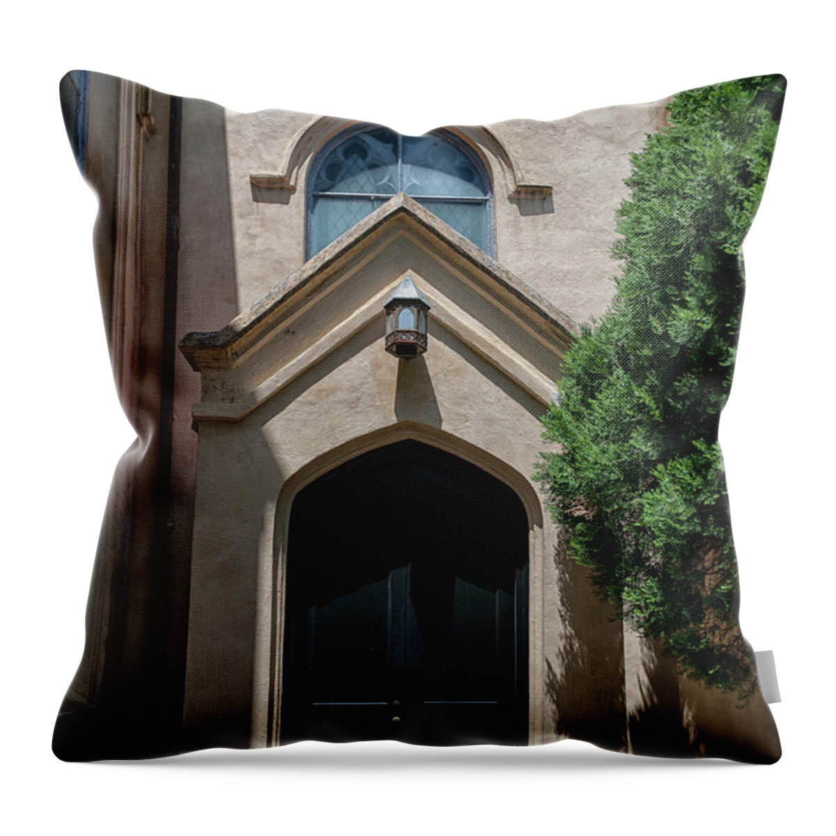 Unitarian Church Throw Pillow featuring the photograph Unitarian Church Door by Dale Powell