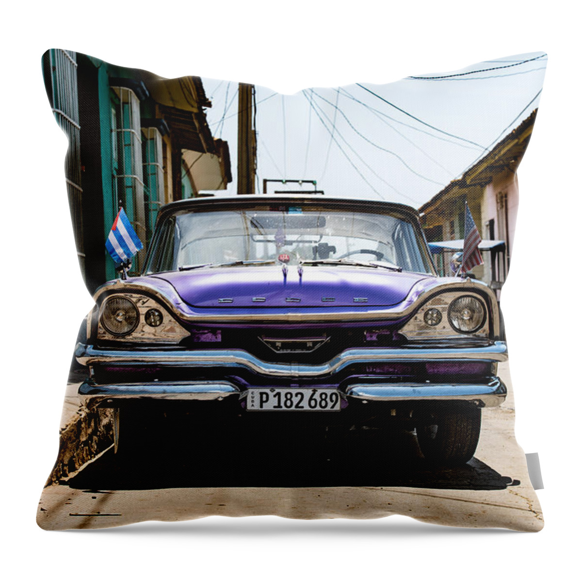 America Throw Pillow featuring the photograph United Dodge by Art Atkins
