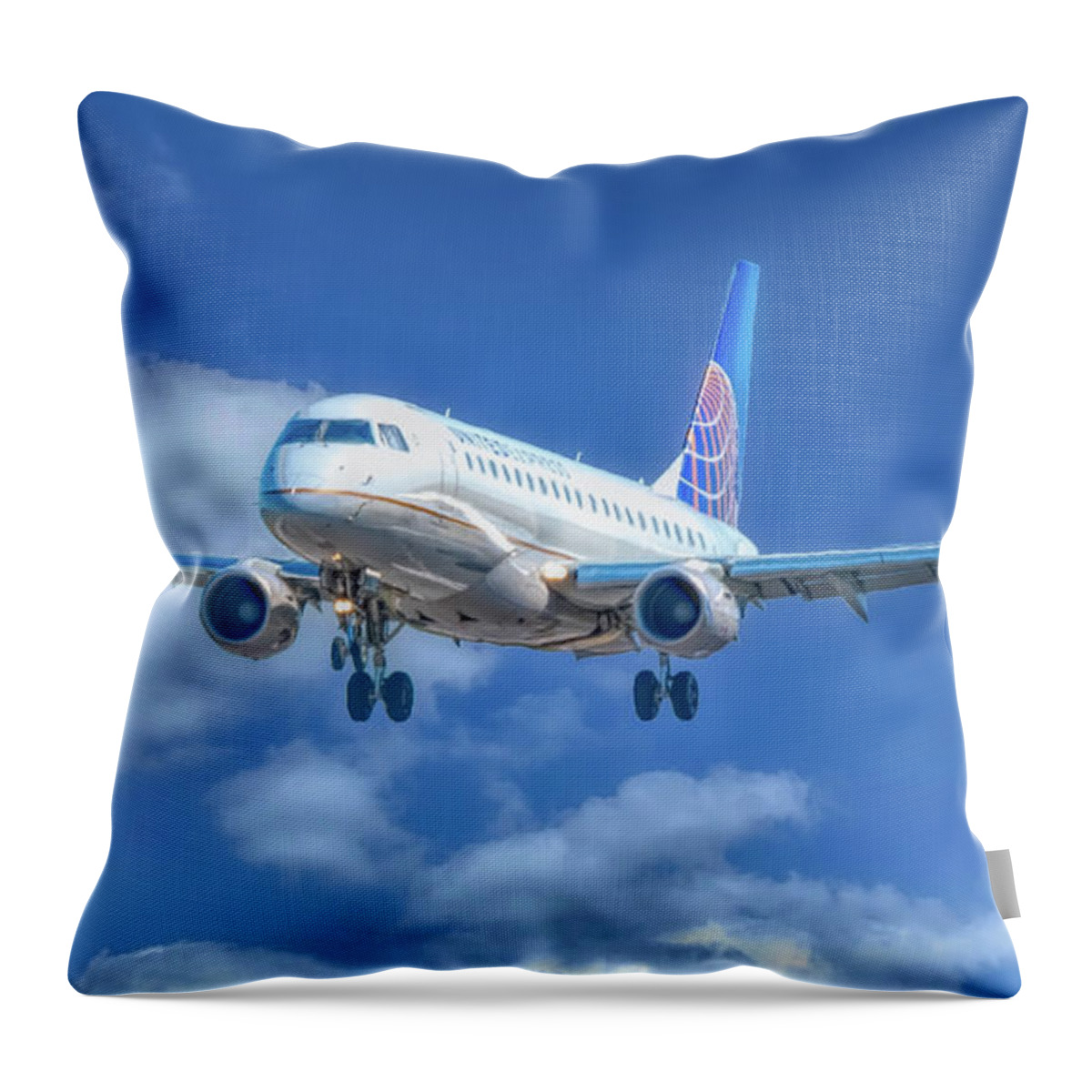 Aviation Throw Pillow featuring the photograph United by Guy Whiteley