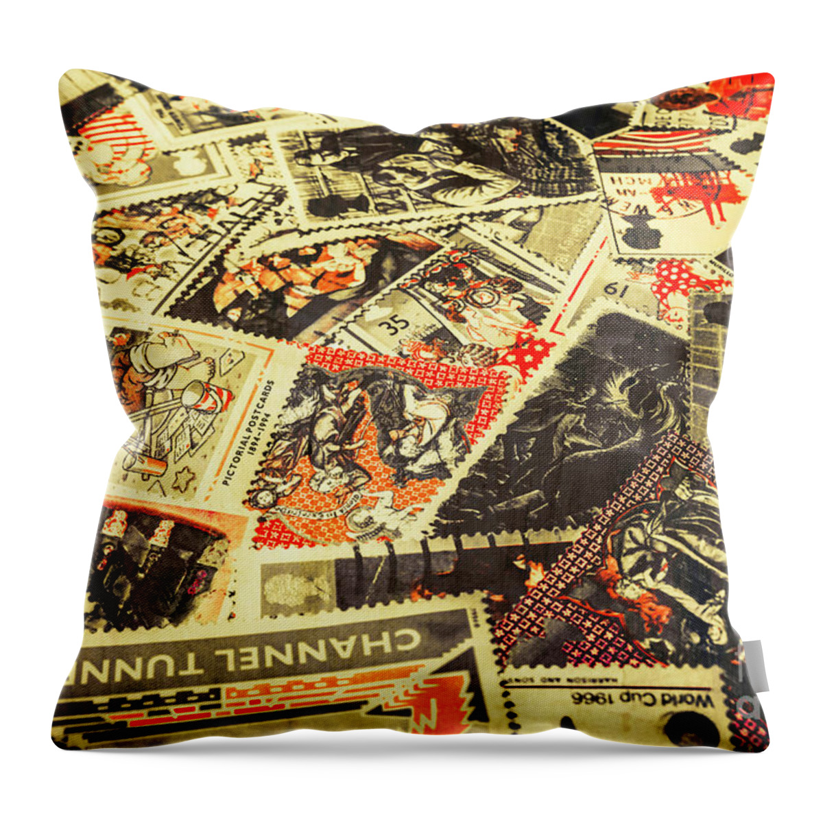 Mail Throw Pillow featuring the photograph United Kingdom proof of post by Jorgo Photography