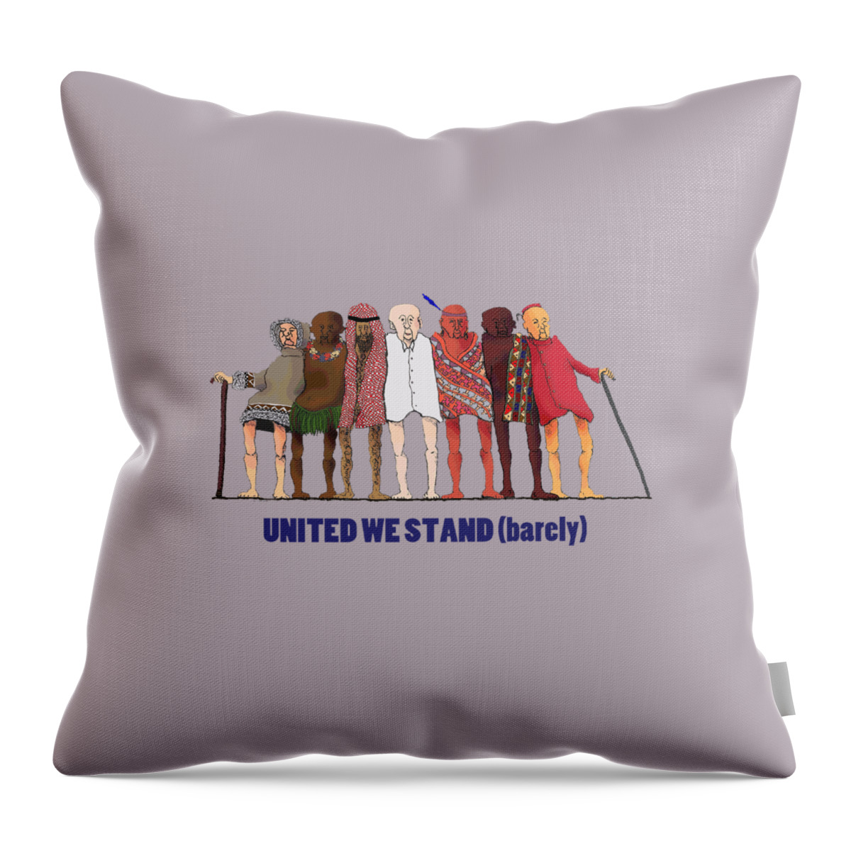  Throw Pillow featuring the digital art United We Stand #1 by R Allen Swezey