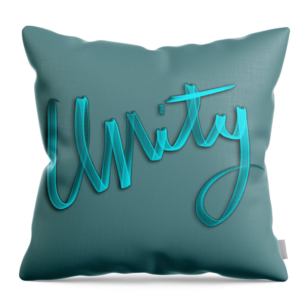 Lettering Throw Pillow featuring the drawing Unity by Bill Owen