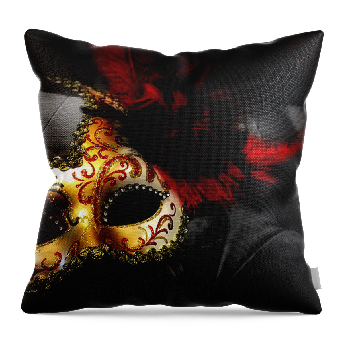 Mask Throw Pillow featuring the photograph Unmasked by Nathan Little