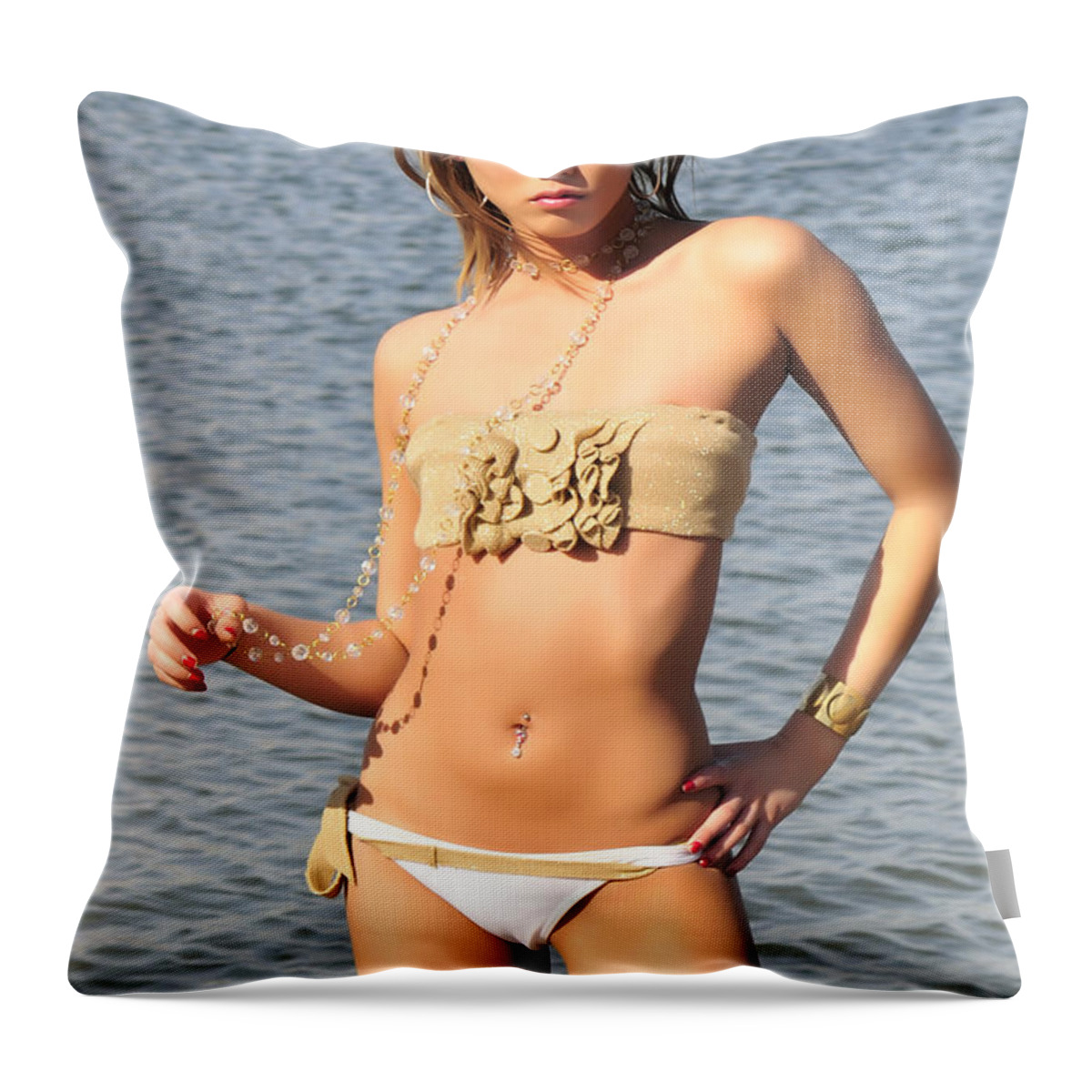 Glamour Photographs Throw Pillow featuring the photograph Unrelenting by Robert WK Clark