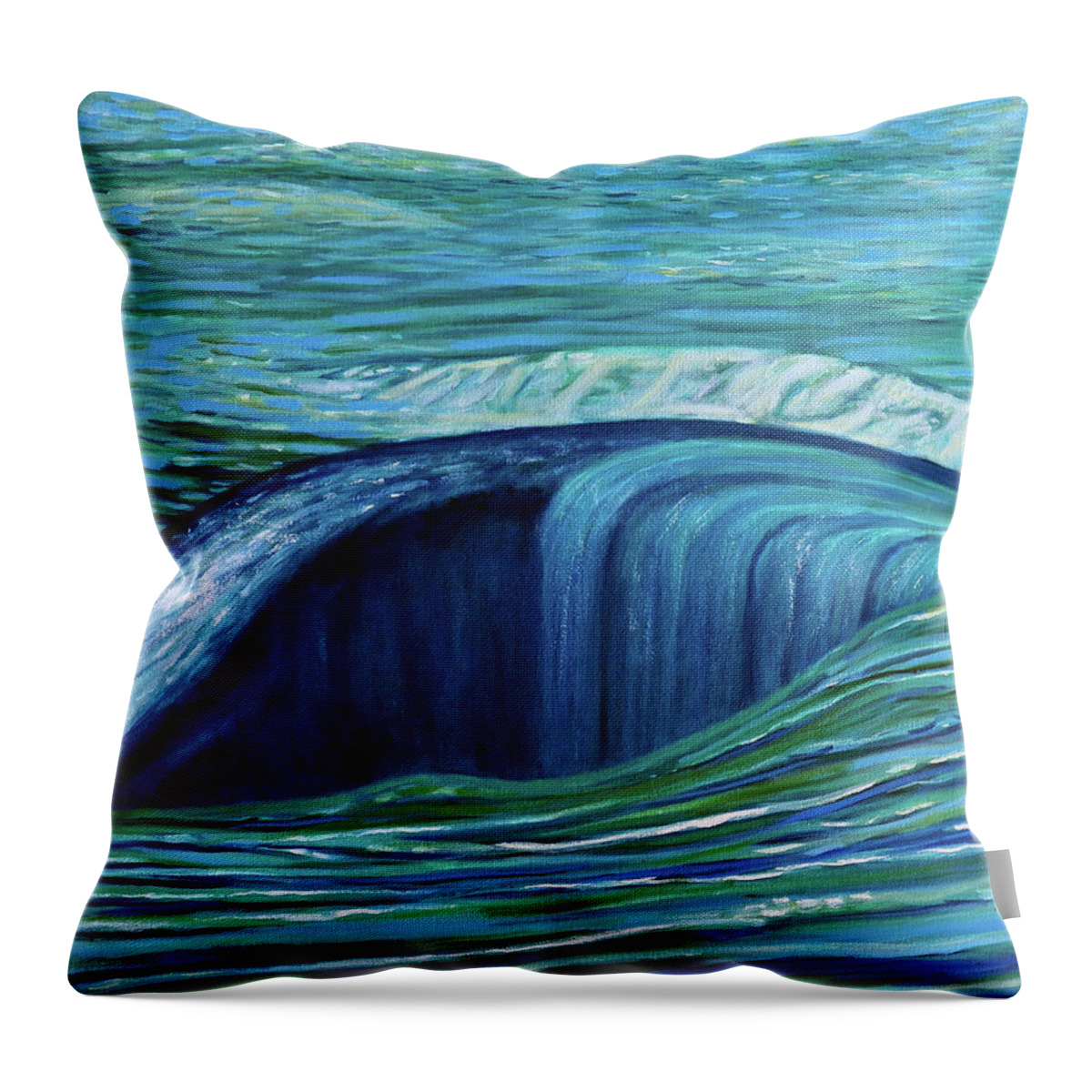 River Throw Pillow featuring the painting Unspoken Words by Brian Commerford