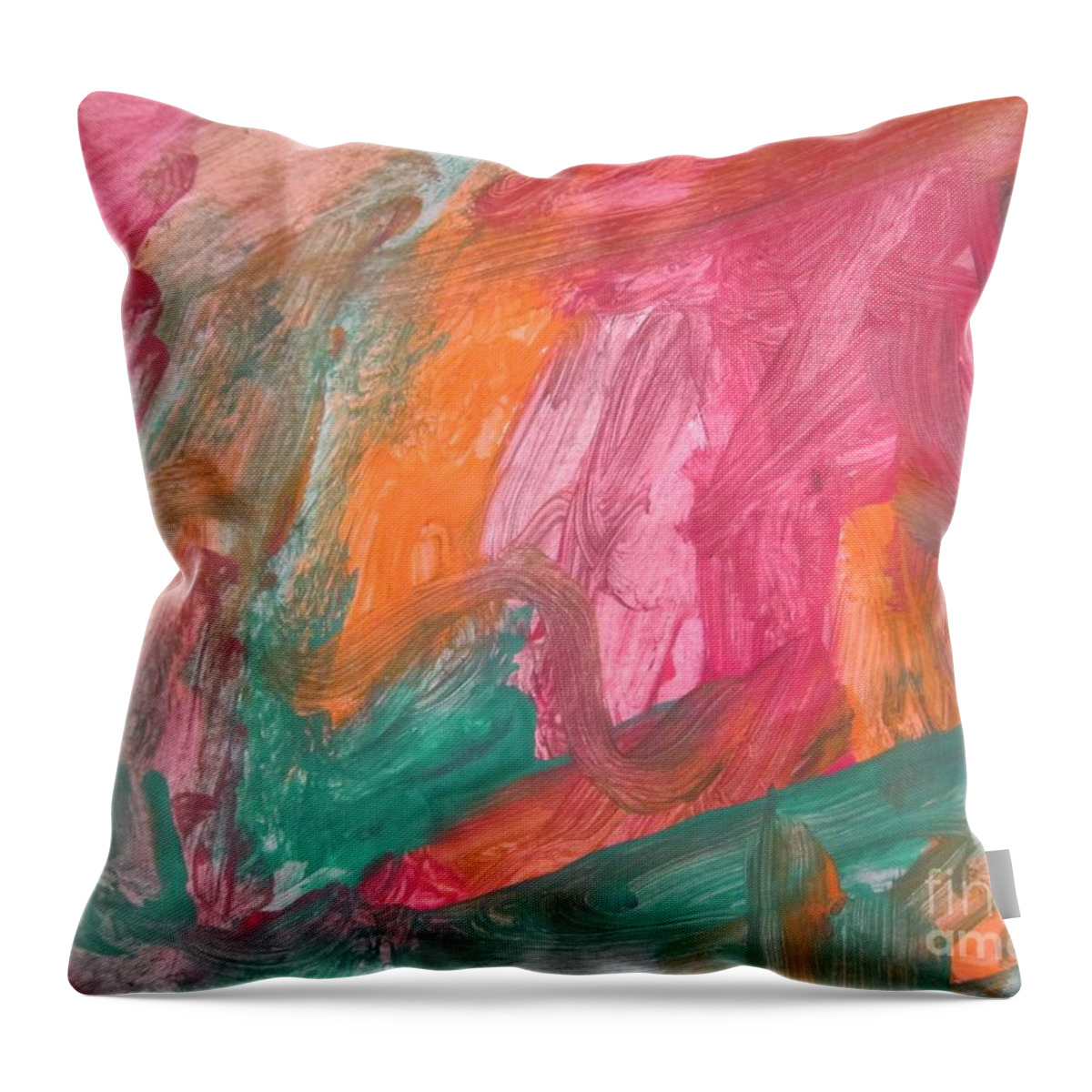Art Throw Pillow featuring the sculpture Untitled 119 Original Painting by Iyanuoluwa Adeshina