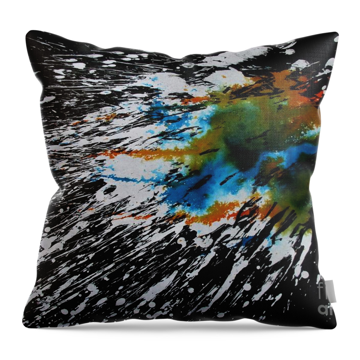 Art Throw Pillow featuring the mixed media Galaxy by Tamal Sen Sharma