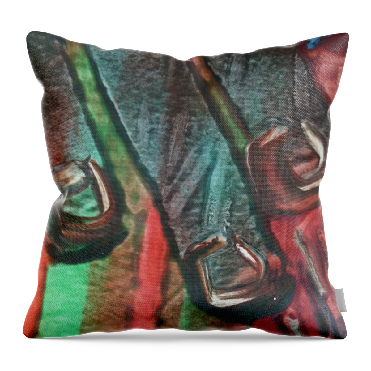Abstract Throw Pillow featuring the painting Untitled by Kyle Braund