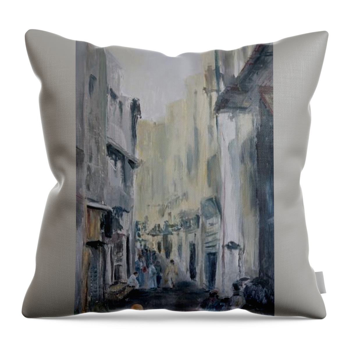 Street Throw Pillow featuring the painting Untitled by Lindsey Weimer