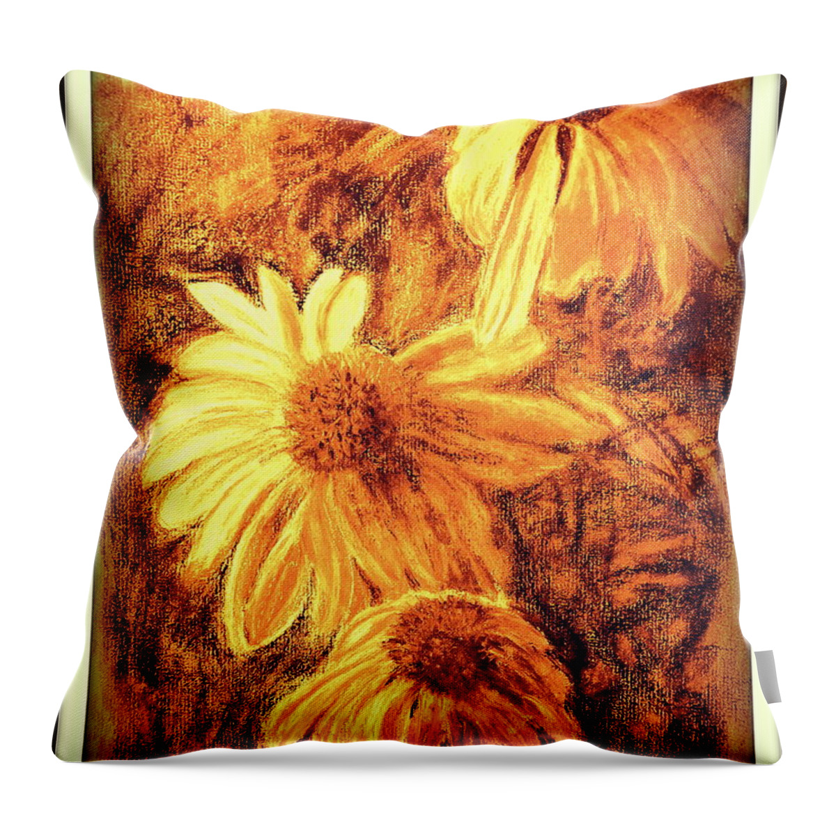 Flowers Throw Pillow featuring the digital art Untitled by Antonia Citrino