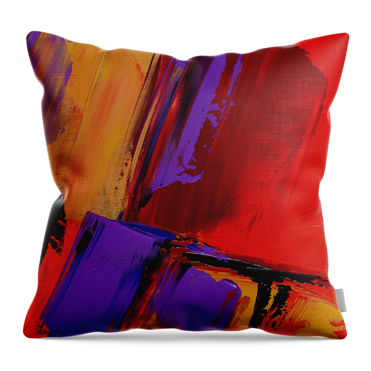Abstract Throw Pillow featuring the painting Up and Down - Art by Elise Palmigiani by Elise Palmigiani