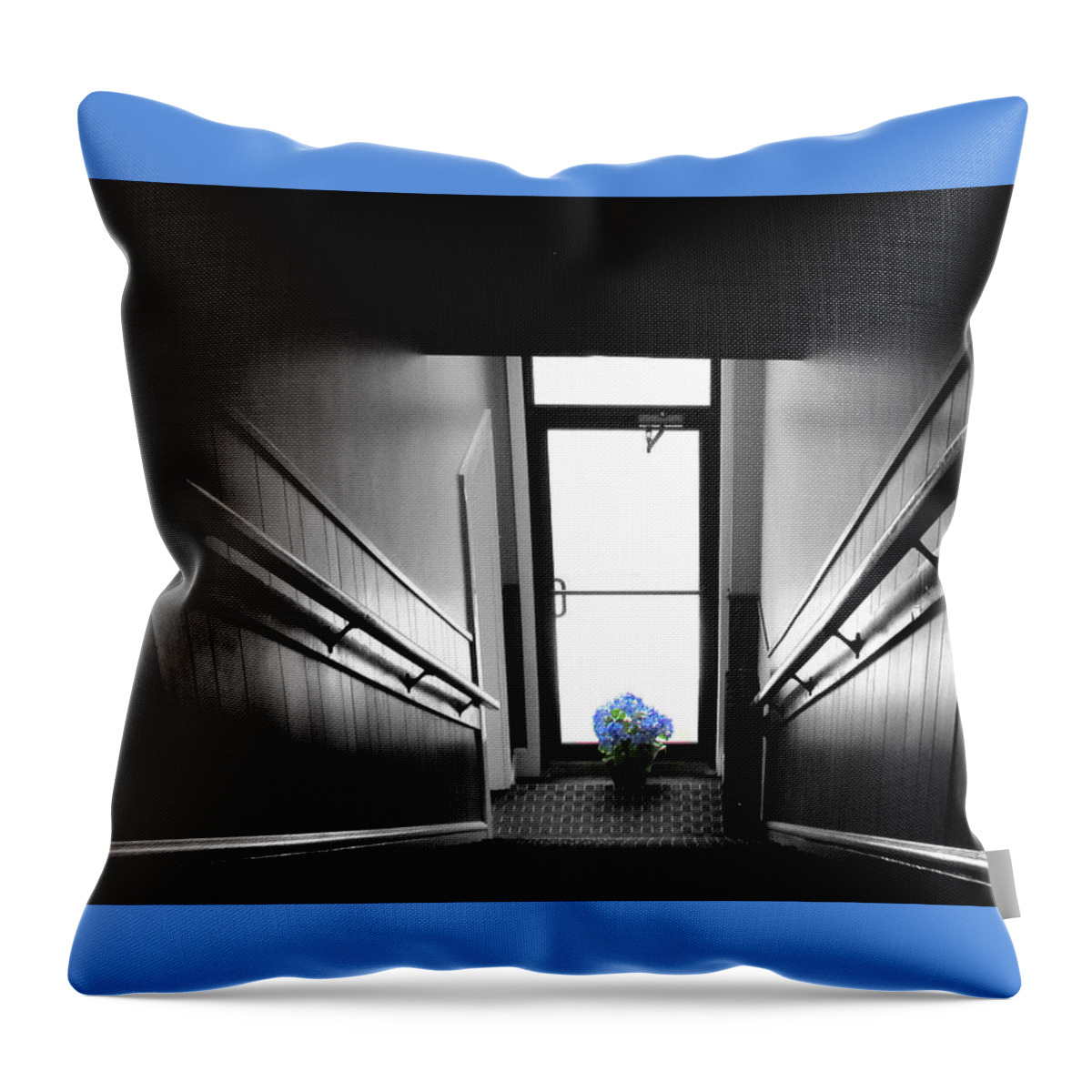 Stairs Throw Pillow featuring the photograph Up The Down Staircase by Lori Lafargue