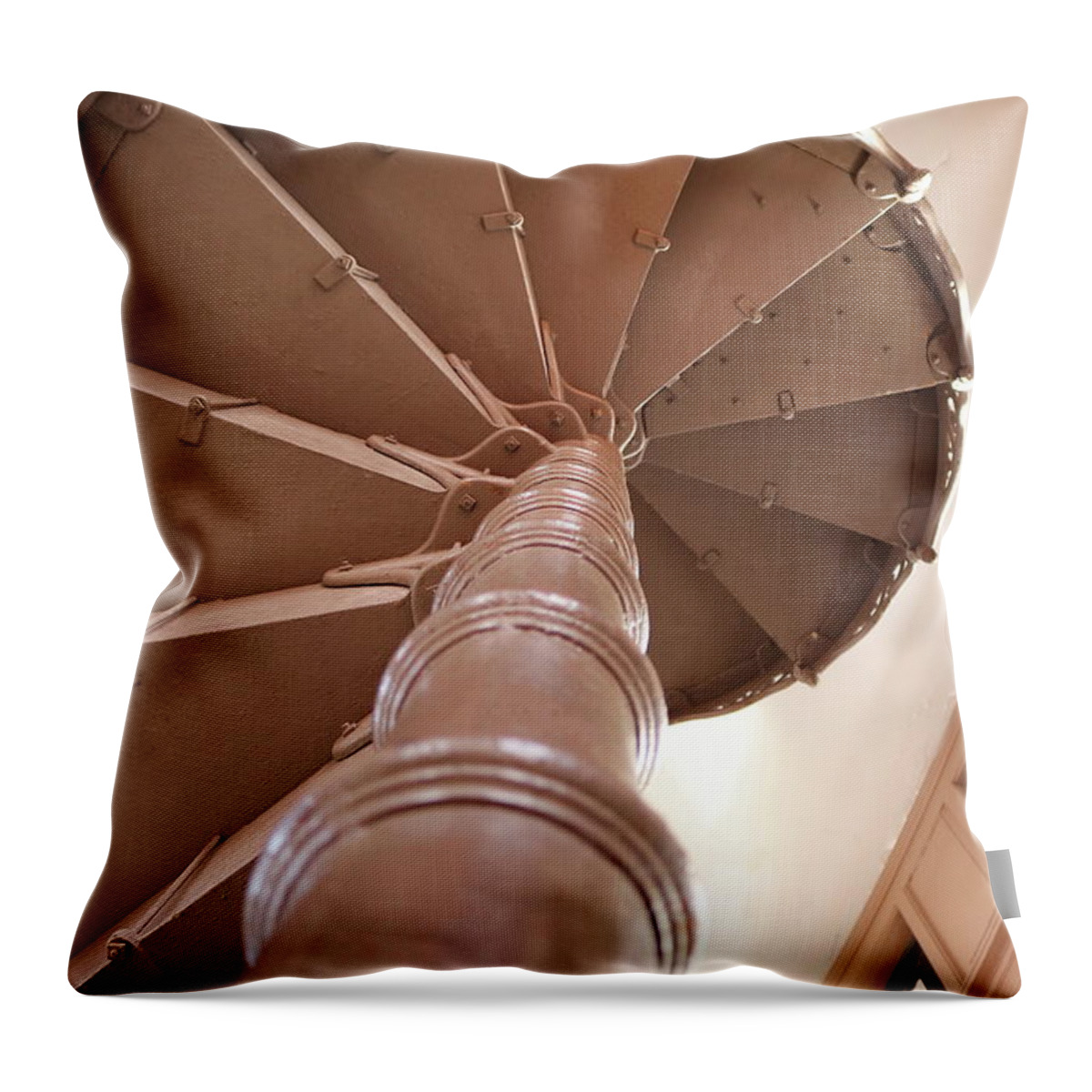  Bay Throw Pillow featuring the photograph Up the Stairs by Erick Schmidt