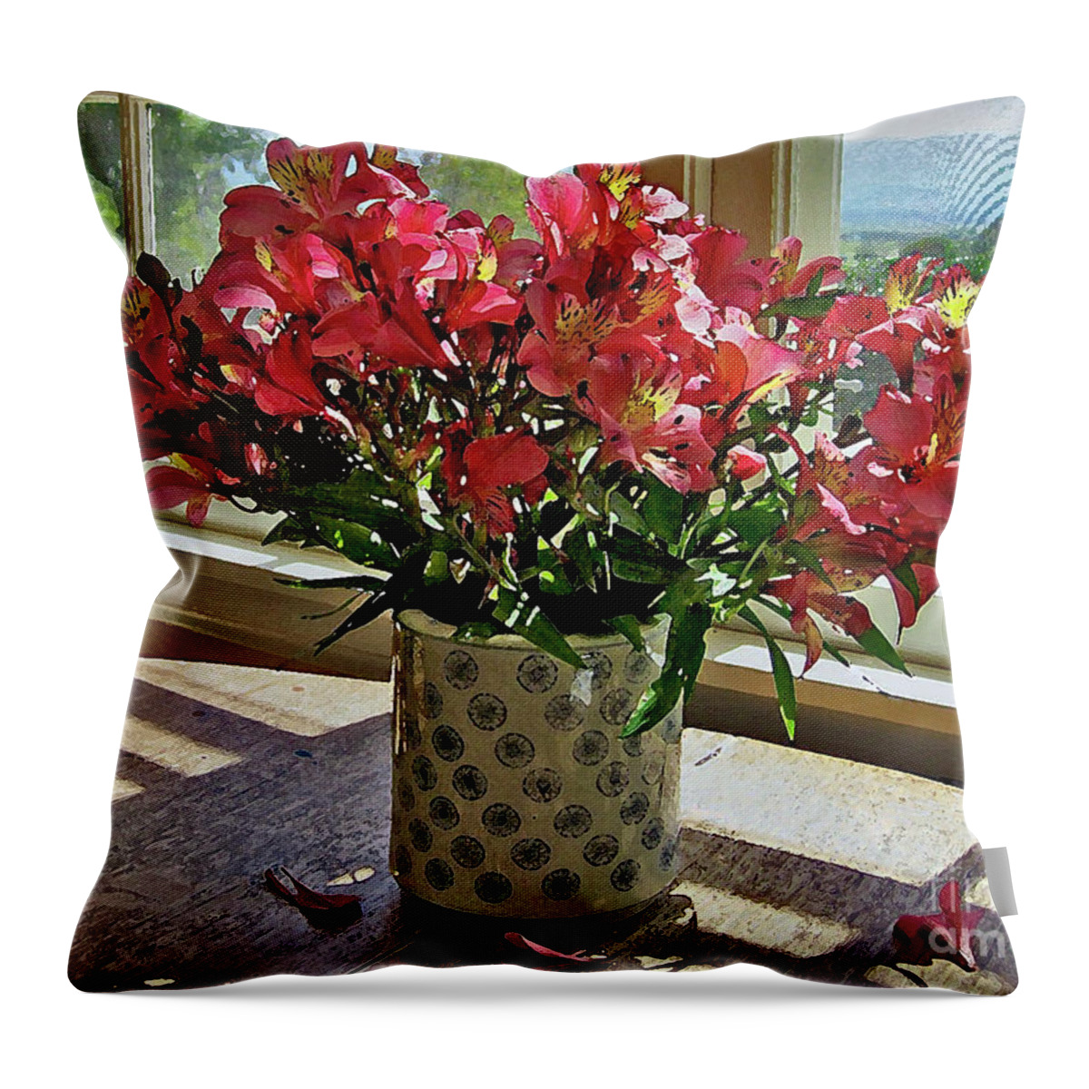 Flowers Throw Pillow featuring the photograph Upcountry Flowers by Bette Phelan
