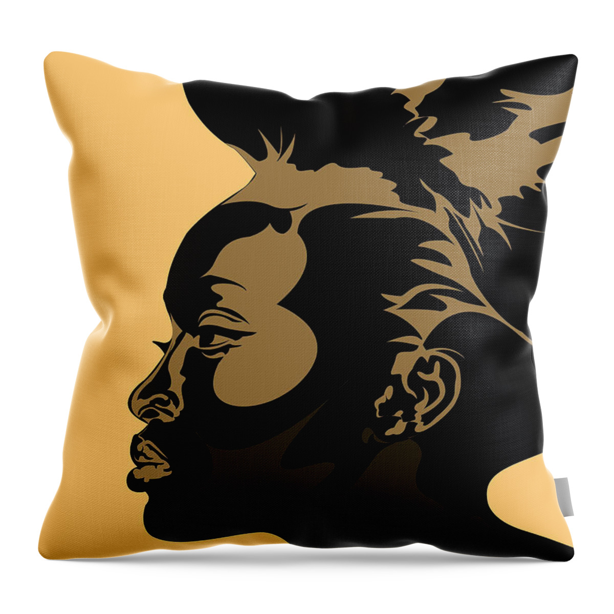 Queen Throw Pillow featuring the digital art Updoo by Scheme Of Things Graphics