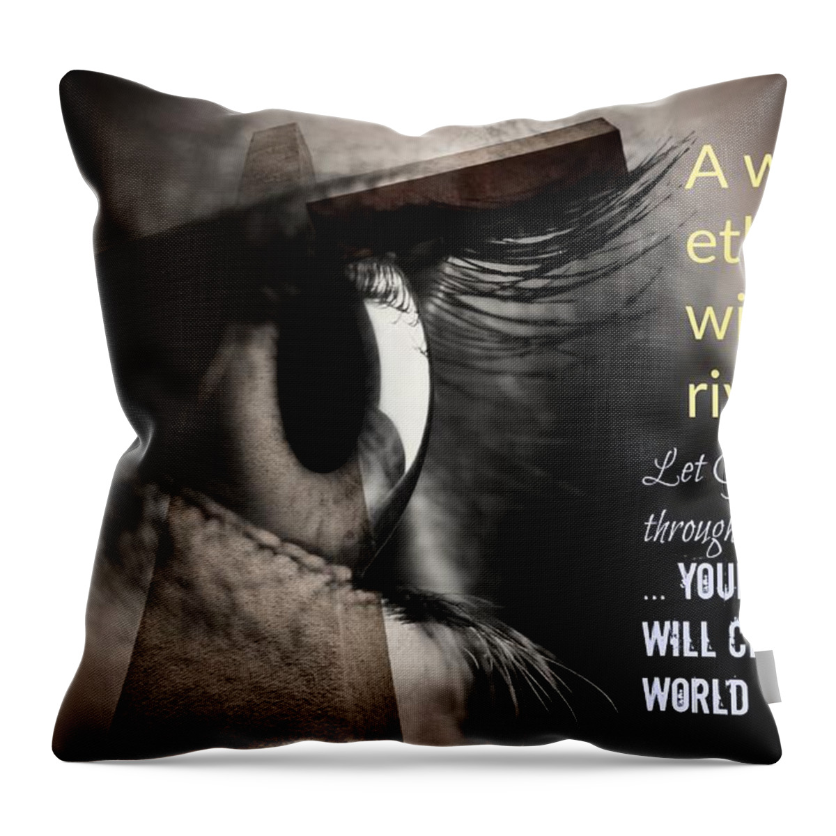  Throw Pillow featuring the photograph Uplifting267 by David Norman