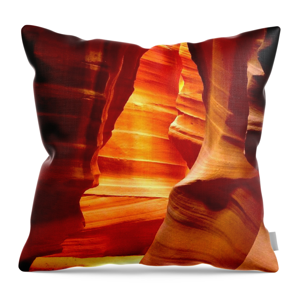 Canyon Throw Pillow featuring the photograph Upper Antelope Canyon IV by Barbara Zahno