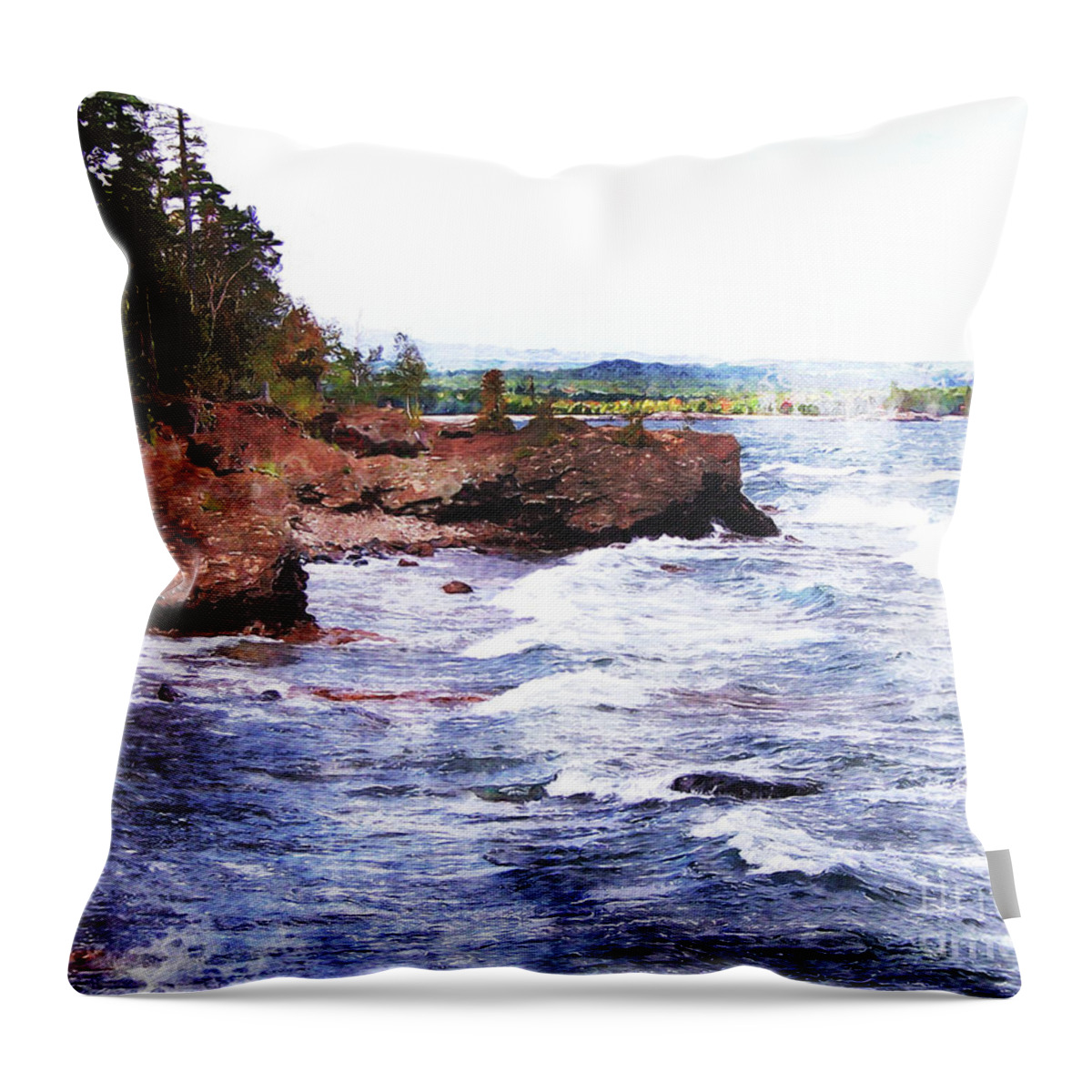 Marquette Throw Pillow featuring the photograph Upper Peninsula Landscape by Phil Perkins