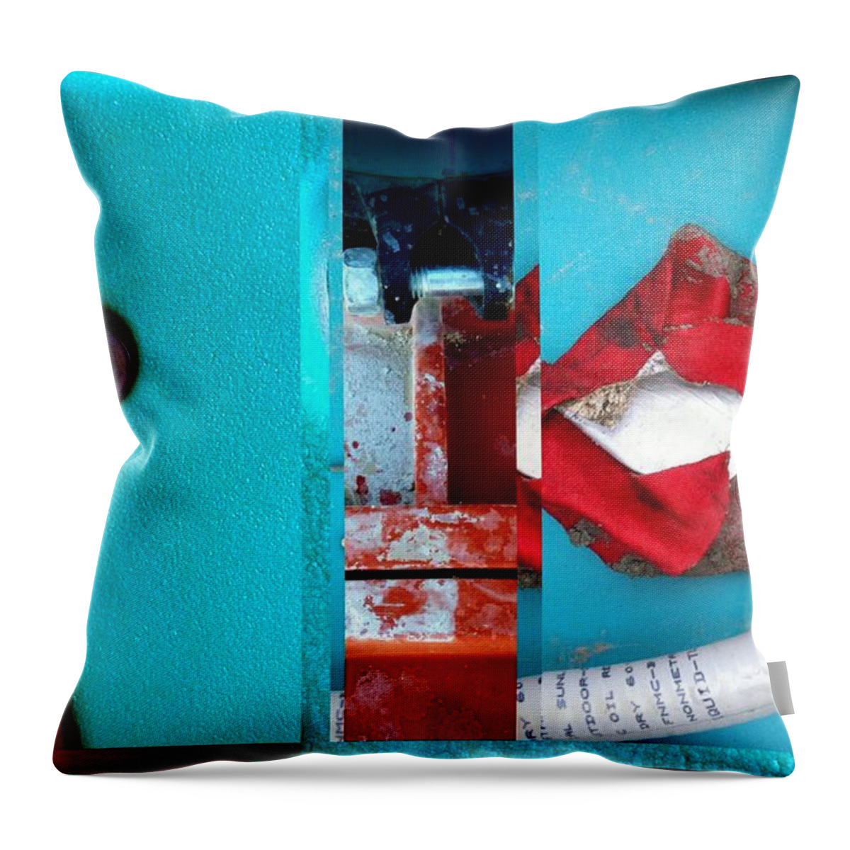 Urban Abstracts Throw Pillow featuring the photograph Urban Abstracts Seeing Double 28 by Marlene Burns
