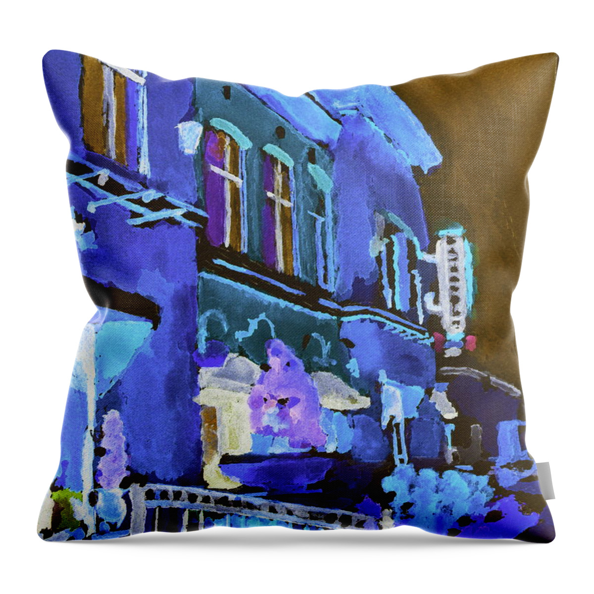 Urban Art Throw Pillow featuring the painting Urban Art by Ruben Carrillo