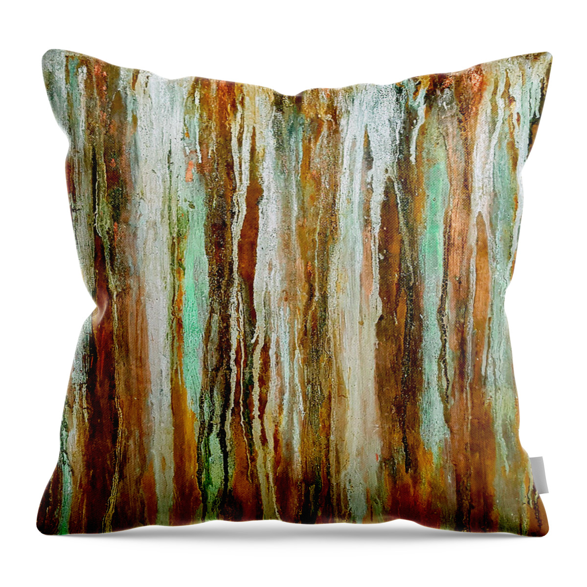 Resin Art Throw Pillow featuring the painting Urban Decay Series 3 by Jane Biven