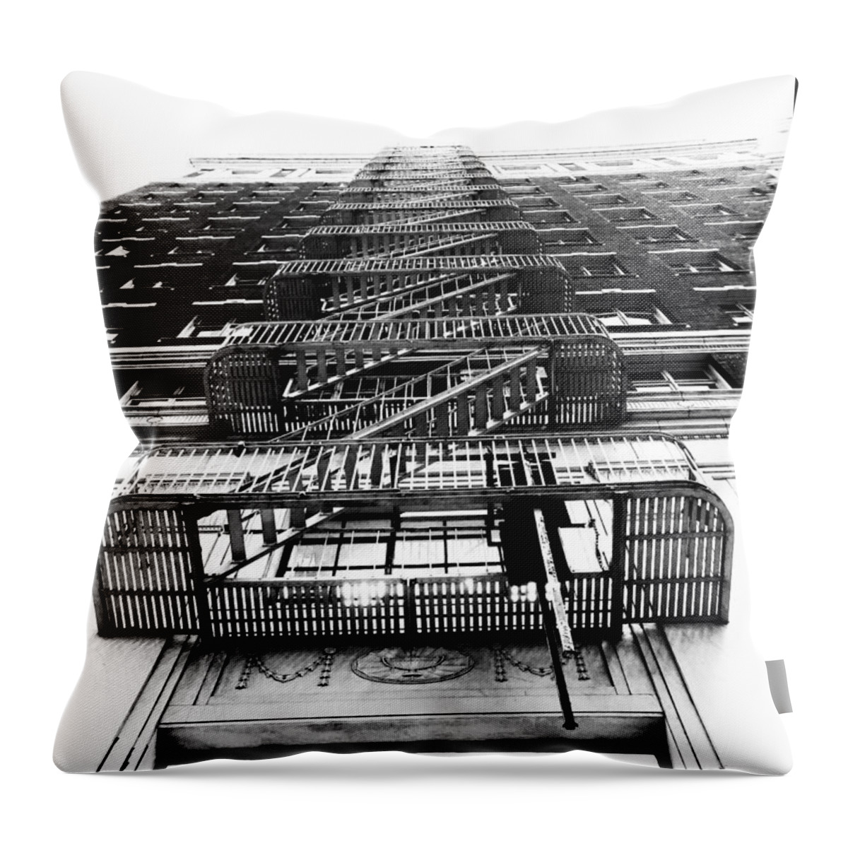 500 Views Throw Pillow featuring the photograph Urban Egress by Jenny Revitz Soper
