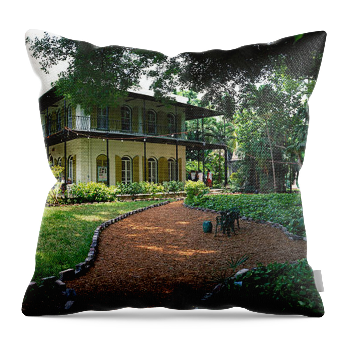 Photography Throw Pillow featuring the photograph Usa, Florida, Key West, Ernest by Panoramic Images