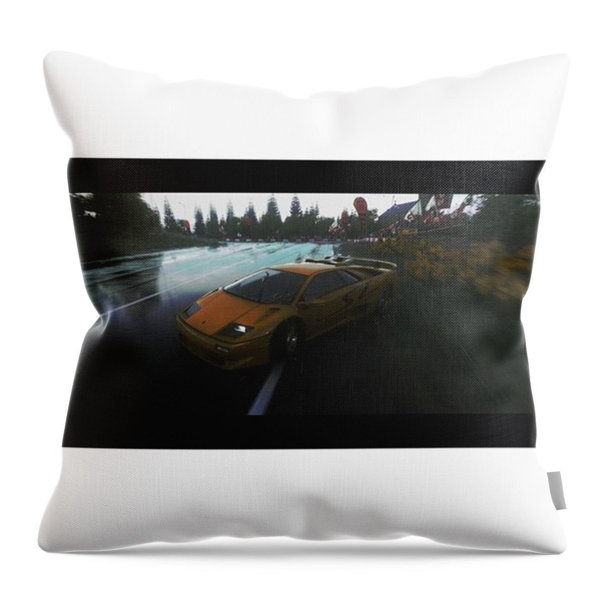 Lamborghini Throw Pillow featuring the photograph Use All The Space You Need To #drift As by Hannes Lachner