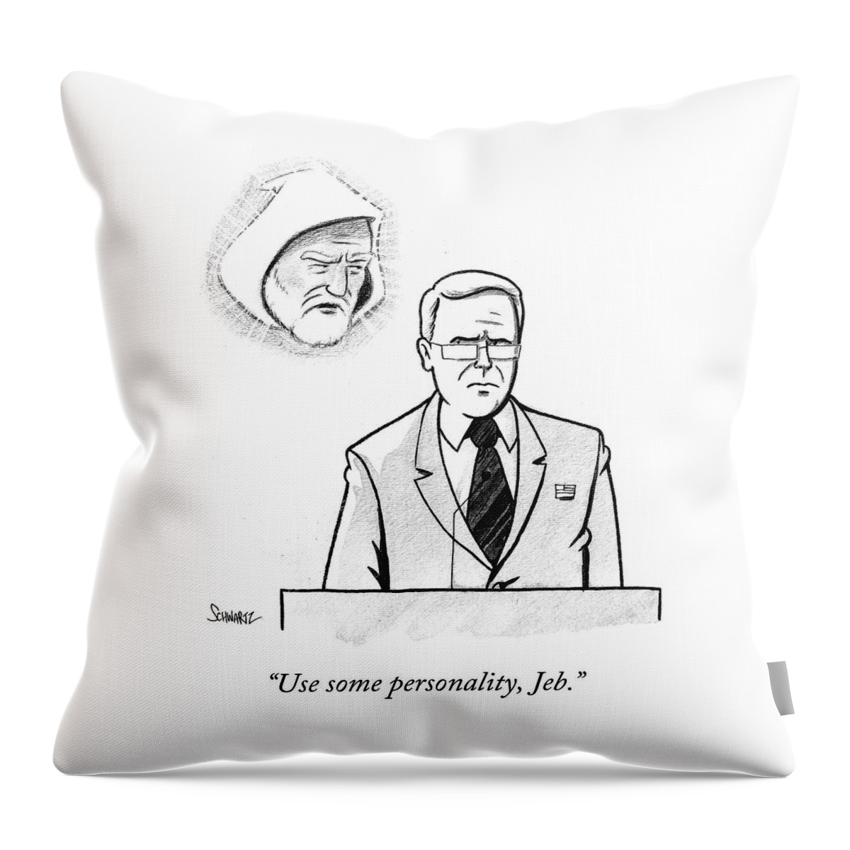 Use Some Personality Jeb Throw Pillow