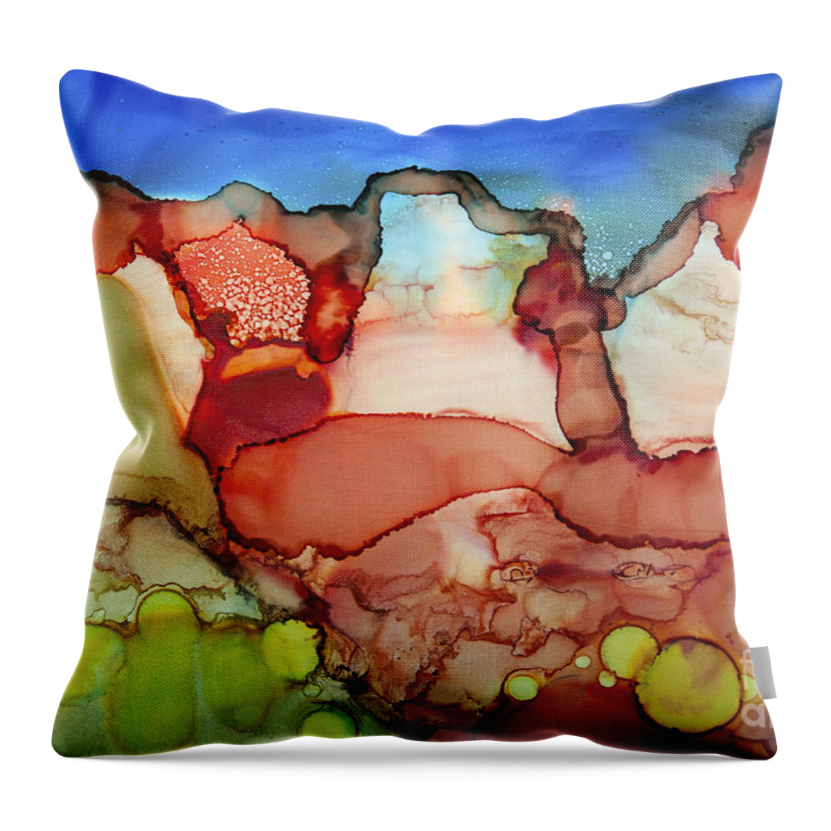 Utah Throw Pillow featuring the painting Utah by Shelley Myers