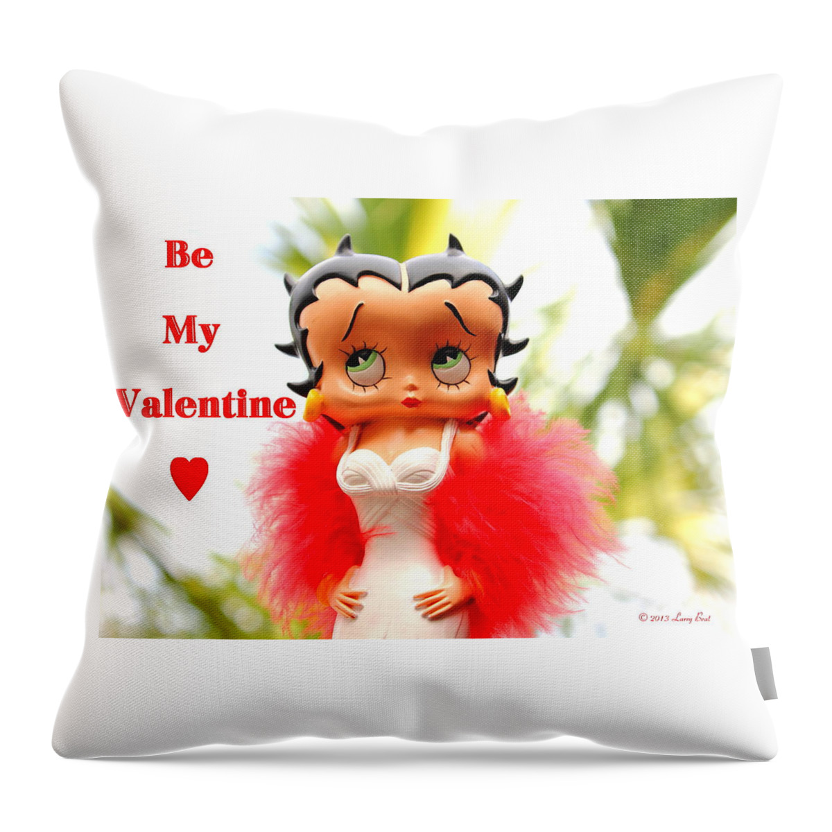 Betty Throw Pillow featuring the photograph Valentine Betty - Day by Larry Beat