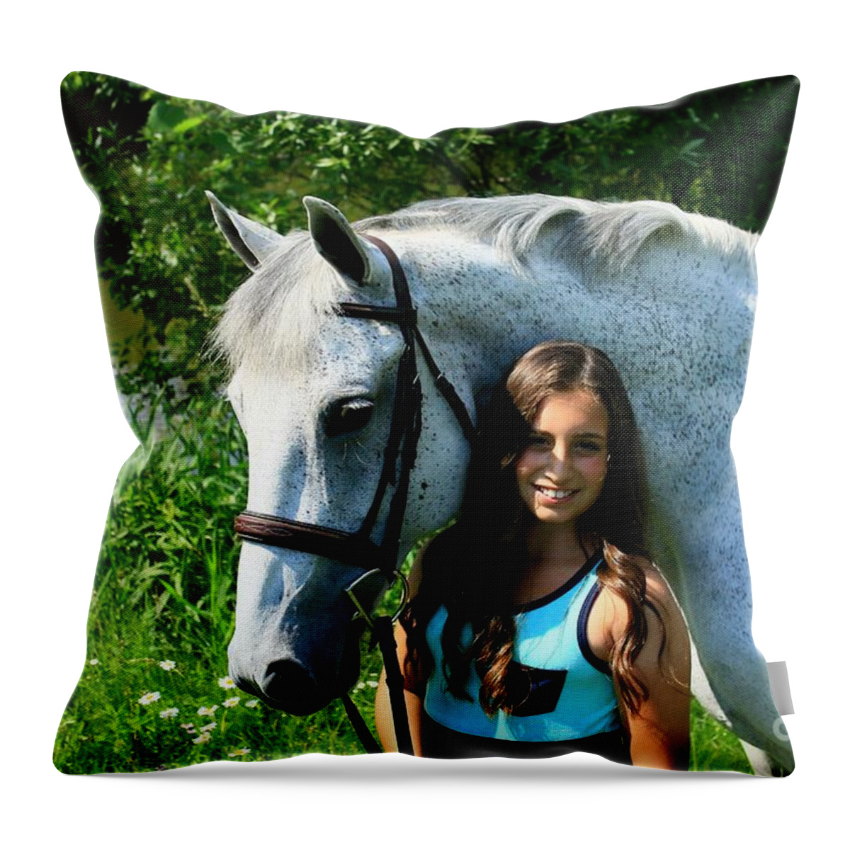  Throw Pillow featuring the photograph Vanessa-Ireland36 by Life With Horses