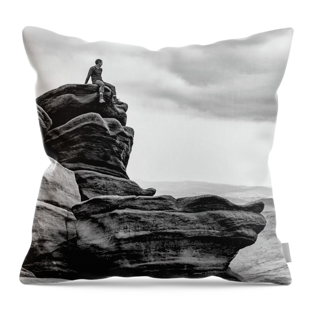 Landscape Throw Pillow featuring the photograph Vantage Point by Nick Bywater