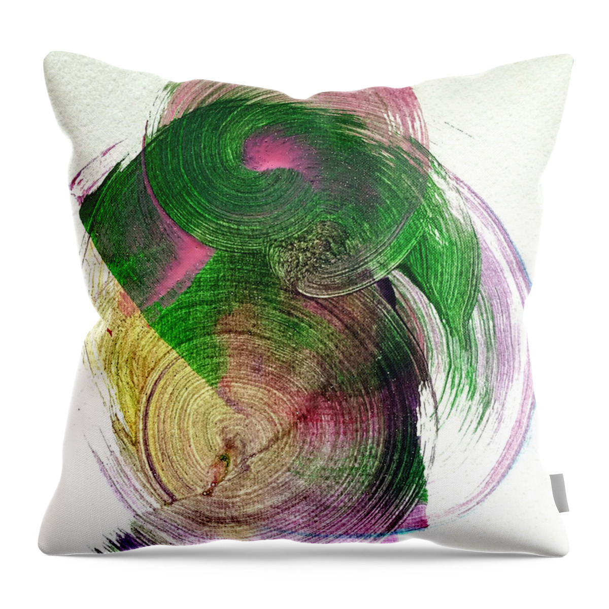 Abstract Canvas Throw Pillow featuring the painting Variations by Fred Wilson