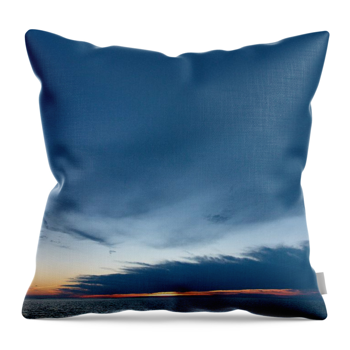Lehtokukka Throw Pillow featuring the photograph Variations of Sunsets at Gulf of Bothnia 4 by Jouko Lehto