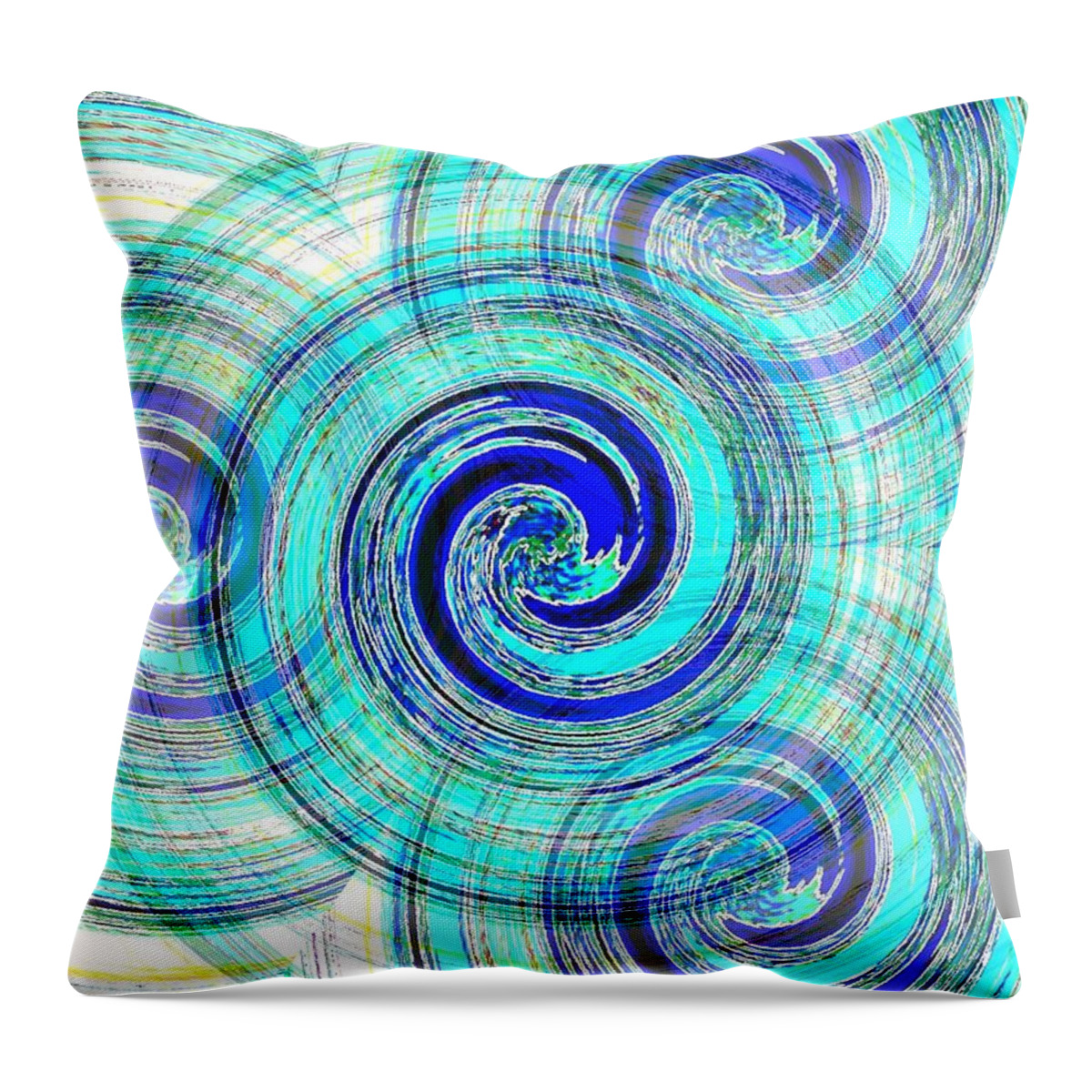 Spin Throw Pillow featuring the digital art Variety Comes Around by Andy Rhodes