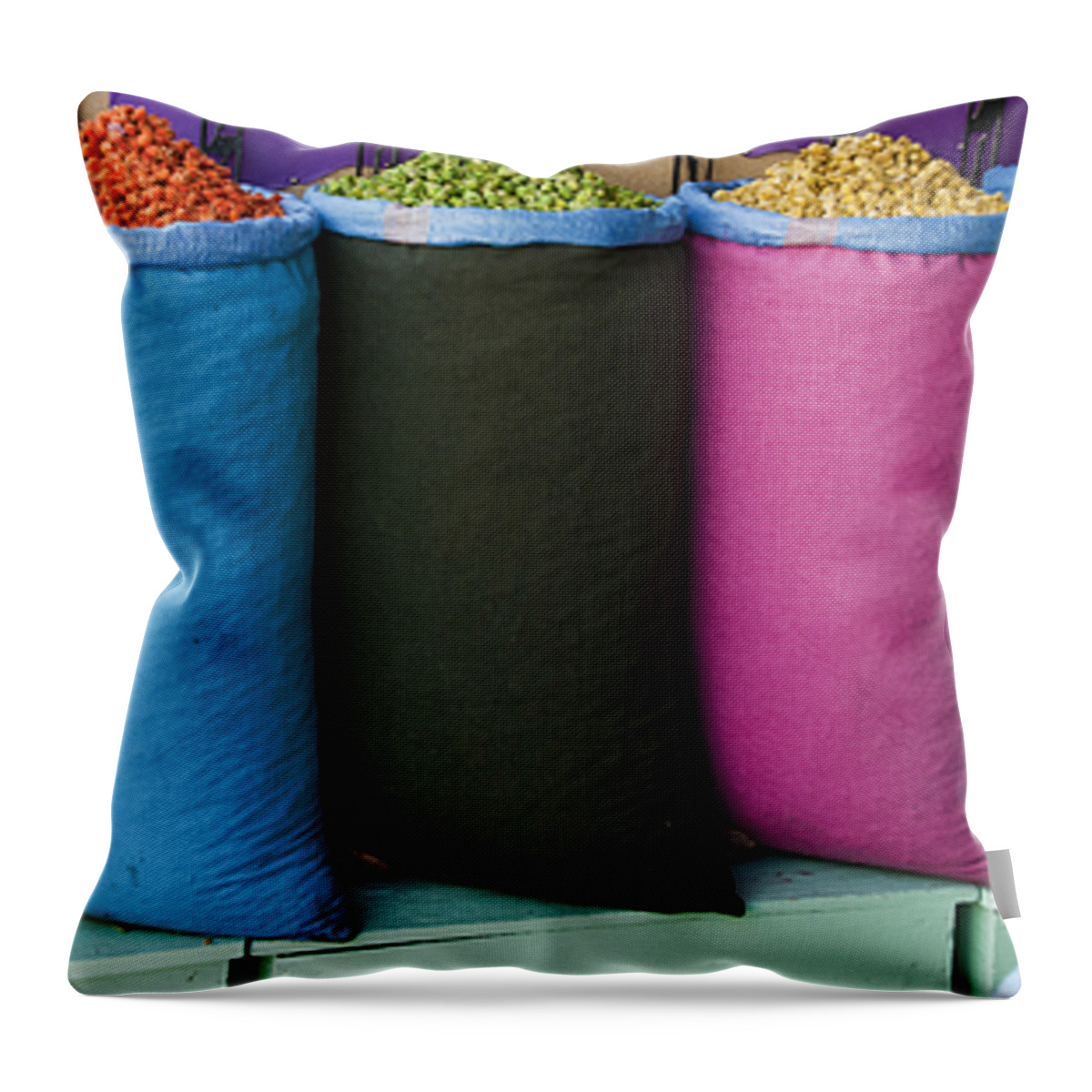 Marrakesh Throw Pillow featuring the photograph Variety is the spice of life by Marion Galt