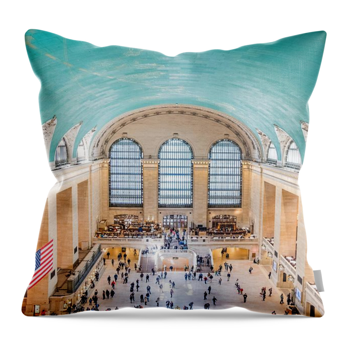 Vault Throw Pillow featuring the photograph Vault of the Heavens at Grand Central Terminal by Jim DeLillo